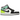 Air Jordan 1 Mid Pastel Black Toe baskets en vue latérale avec détails jaune pastel, bout noir, cuir blanc et logo Nike Swoosh classique