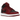Baskets Air Jordan 1 Mid Team Red Black White en vue inclinée avec empiècements en cuir rouge, détails noirs, semelle blanche et logo Jordan classique.
