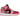 Air Jordan 1 Mid Coral Chalk baskets vue latérale avec empiècements en cuir rose et noir, semelle intermédiaire blanche et logo Swoosh noir