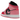 Air Jordan 1 Mid Coral Chalk baskets vue latérale avec empeigne rose, Swoosh en cuir noir, lacets blancs et semelle assortie