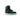 Air Jordan 1 Retro High Pine Green Black baskets vue latérale avec une conception en cuir vert sapin et noir ainsi que le logo Wings au talon.