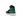 Air Jordan 1 Retro High Pine Green Black baskets vue latérale avec cuir vert, panneaux noirs, lacets classiques et semelle blanche.
