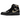 Jordan 1 Retro High Black Metallic Gold baskets en profil latéral classique avec tige noire, détails dorés et lacets assortis