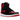 Air Jordan 1 Retro High OG Patent Bred baskets vue latérale avec cuir verni brillant rouge et noir, lacets blancs et semelle intermédiaire blanche