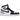 Air Jordan 1 Retro High OG Bleached Coral baskets vue latérale avec empeigne en cuir blanc, talon en daim gris et swoosh noir iconique