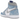 Air Jordan 1 Retro High Hyper Royal Smoke Grey baskets vue latérale avec superpositions en daim bleu, base blanche, détails gris et semelle blanche