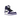 Air Jordan 1 Retro High Court Purple White baskets en vue latérale avec empiècements en cuir blanc et violet, swoosh noir et semelle blanche.