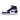Air Jordan 1 Retro High Court Purple White baskets en vue latérale avec superpositions violettes, base en cuir blanc et semelle blanche