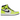 Air Jordan 1 Retro High OG Visionaire baskets vue de profil avec empeigne en cuir jaune néon, panneaux blancs, swoosh noir et lacets noirs.