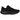 Nike Vomero 18 Black Dark Smoke Grey Light Smoke Grey baskets vue sous angle avec empeigne noire, lacets et semelle blanche