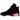 Jordan 6 Retro Infrared Salesman baskets en vue sous angle avec tige en nubuck noir, details rouges et semelle interieure blanche