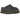UGG Tasman Slipper Dark Grey baskets en vue angulaire avec tige en daim, le motif tissé caractéristique sur le col et une doublure intérieure douce