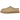 UGG Tasman Slipper Santorini Sand baskets profil latérale en daim beige avec le col tressé emblématique et une doublure douce