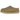 UGG Tasman Slipper Antilope baskets en vue latérale, fabriquées en daim marron avec col brodé iconique et semelle extérieure robuste.