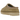 UGG Tasman Slipper Antilope baskets vue latérale en daim marron clair, avec bordure brodée sur le talon et doublure douce