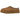 UGG Tasman Slipper Chestnut baskets vue angulaire avec le motif brodé caractéristique sur le col et daim marron doux