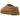 UGG Tasman Slipper Chestnut baskets vue angulaire, avec tige en daim marron châtaigne doux, bordure tressée brodée et doublure intérieure chaude.