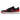 Jordan 1 Retro Low OG Banned baskets de profil avec une tige en cuir noir et rouge, des lacets et une semelle blanche