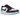 Air Jordan 1 Retro Low OG Black Dark Powder Blue baskets en vue laterale avec cuir noir, detailsbleu clair et semelle blanche