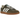 Adidas Samba OG Medium Raw Khaki Gum baskets profil latéral avec tige en daim olive, bandes en cuir blanc et semelle en gomme