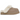 UGG Disquette Slipper Sand baskets vue de profil avec une tige en daim marron et une doublure en peau de mouton douce