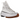 Converse Run Star Hike Hi White Black Gum baskets en vue latérale avec une tige blanche en toile, un logo noir et une semelle crantée