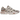 ASICS Gel-NYC Mineral Beige baskets en vue sous angle avec une tige beige en mesh, suède et des détails métalliques distinctifs
