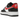 Nike Air Force 1 Low '07 Next Nature Black White University Red baskets en profil latéral avec du cuir noir et un swoosh rouge.