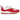 Nike Air Max 98 University Red White baskets vue latérale avec tige rouge et blanche, système de laçage détaillé et unité Air sur toute la semelle
