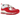 Nike Air Max 98 University Red White baskets en vue latérale avec détails rouges, mesh blanc et la célèbre unité Air Max dans la semelle