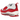 Nike Air Max 98 University Red White baskets vue latérale avec empeigne en mesh rouge et blanc, unité Air visible et logo Swoosh blanc