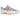 Nike Air Max 1 Patta Waves White Hyper Crimson baskets de profil avec une base en mesh blanc, des superpositions ondulées grises et des accents orange