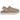 UGG Goldenstar Villa Clog Mustard Seed baskets en vue latérale inclinée avec tige en suède et bride arrière
