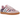 Adidas Samba OG Liberty London Clear Pink Floral baskets en vue sous angle avec une tige florale rose et des details blancs
