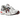 ASICS Gel-1090 White Black baskets en vue laterale avec une tige en mesh blanc et des details noirs