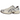ASICS Gel-1130 Cream Cocoa Powder baskets en vue latérale inclinée avec du mesh crème et des détails en cuir marron sur une semelle