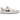 Nike Sb Alleyoop White baskets en profil lateral avec une tige blanche en daim et cuir, un swoosh noir et une semelle