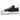 Maison Mihara Yasuhiro Peterson OG Sole Canvas Low Black baskets de profil avec une tige en toile noire et une semelle blanche