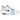 Nike LeBron Witness 8 UNC baskets sous un angle dynamique avec une tige bleue, une semelle intercalaire blanche et des lacets