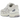 Nike P-6000 Light Bone baskets en vue laterale avec tige en mesh respirant, details argentés et lacets blancs