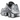 Nike Shox TL Metallic Silver baskets en vue sous angle avec une tige argentée brillante, des amortisseurs distinctifs et des lacets