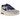 Nike Air Max 90 Coconut Milk Deep Royal Blue baskets de profil avec une empeigne claire et des détails bleus