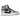 Jordan 1 Retro High Shadow 2.0 baskets dans un profil latéral classique avec du cuir noir, des détails en daim gris et des lacets noirs