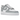 Nike Air Force 1 Low '07 Light Smoke Grey White baskets de profil avec une empeigne en cuir gris clair, un swoosh blanc et une semelle classique