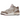 Jordan 3 Retro Laser Palomino baskets en vue latérale inclinée avec tige en cuir marron, imprimé éléphant et semelle blanche