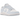 Nike Dunk Low Next Nature White Blue Tint baskets vue de profil avec une empeigne en cuir blanc et bleu clair ainsi que des lacets.