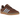 Adidas Gazelle Indoor Preloved Brown Clear Sky Gum baskets en vue laterale avec une tige en suede marron, des details bleu clair et une semelle gomme