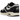 Nike Air Max 1 Patta Waves Black baskets de profil avec mudguard ondulé noir, mesh blanc et unité Air visible