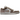 Jordan 1 Low Olive Grey Enigma Stone baskets de profil avec une empeigne en cuir gris et vert olive et une semelle blanche