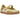 Adidas Samba Jane Gold Metallic White baskets en vue laterale avec une tige en cuir dore metallise et des details blancs